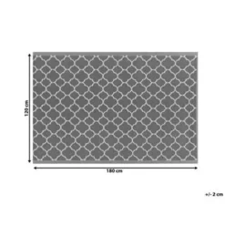 Beliani SURAT - Outdoor kleed - Grijs - 120 x 180 cm - Polypropyleen
