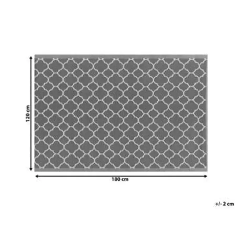 Beliani SURAT - Outdoor kleed - Grijs - 120 x 180 cm - Polypropyleen