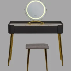 Beliani SURIN - Kaptafel - Grijs - MDF