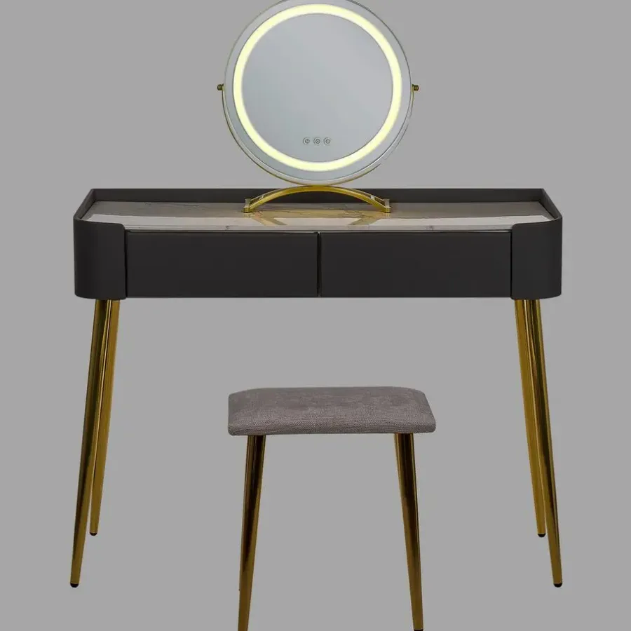 Beliani SURIN - Kaptafel - Grijs - MDF