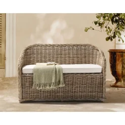 Loungebanken-Leen Bakker SUSUA - Tuinbank - Gebroken wit - Rotan