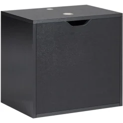 Wastafelkasten-Leen Bakker SUZANO - Badkamermeubel - Zwart - 44 x 40 cm - MDF