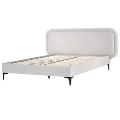 Beliani SUZETTE - Tweepersoonsbed - Lichtgrijs - 140 x 200 cm - Polyester
