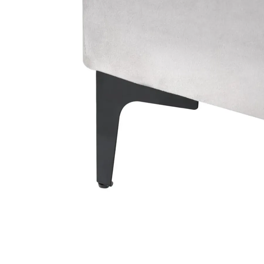 Beliani SUZETTE - Tweepersoonsbed - Lichtgrijs - 140 x 200 cm - Polyester