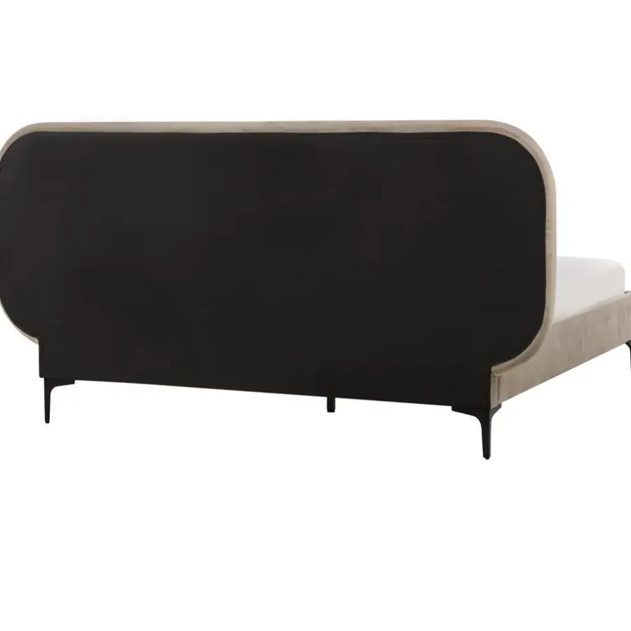 Twijfelaars-Beliani SUZETTE - Tweepersoonsbed - Beige - 140 x 200 cm - Polyester