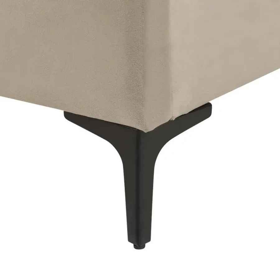 Twijfelaars-Beliani SUZETTE - Tweepersoonsbed - Beige - 140 x 200 cm - Polyester