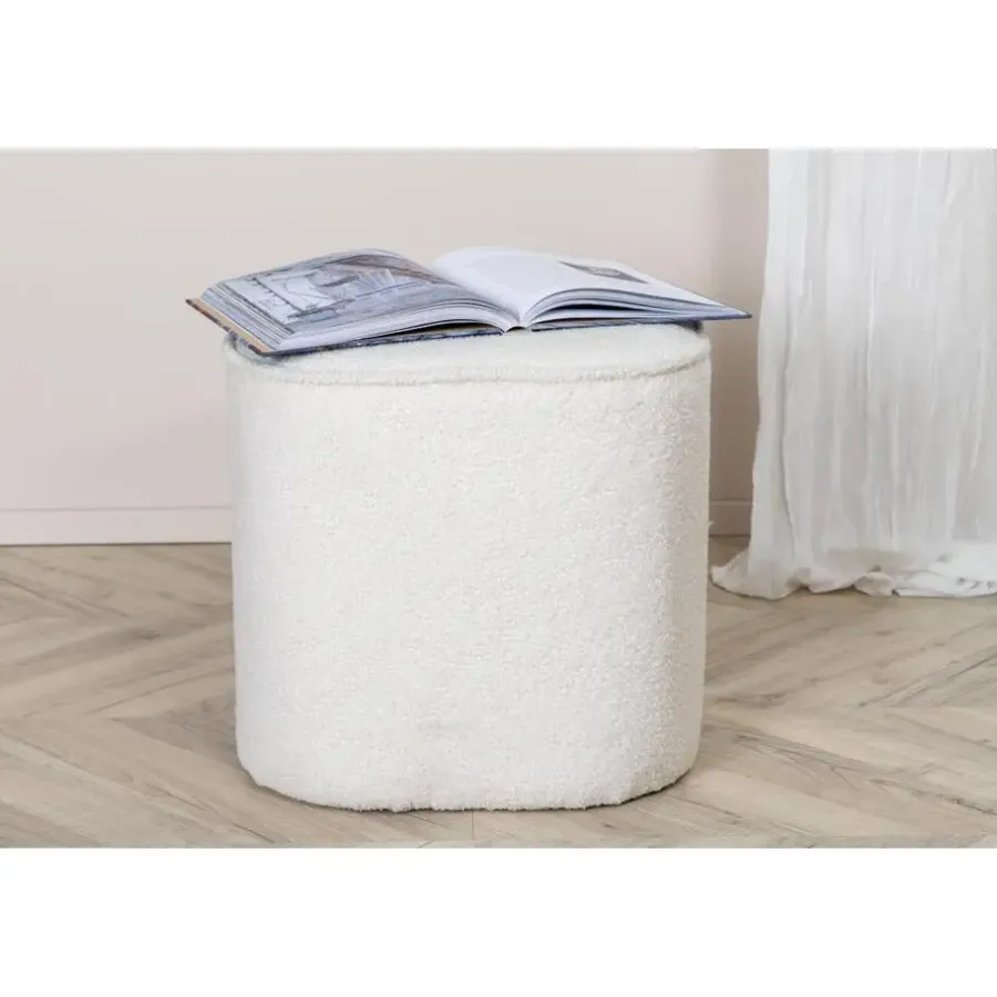Svea - Arlo poef - teddy - off white