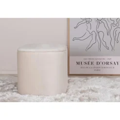 Poefen-Svea - Arlo poef - velvet - beige