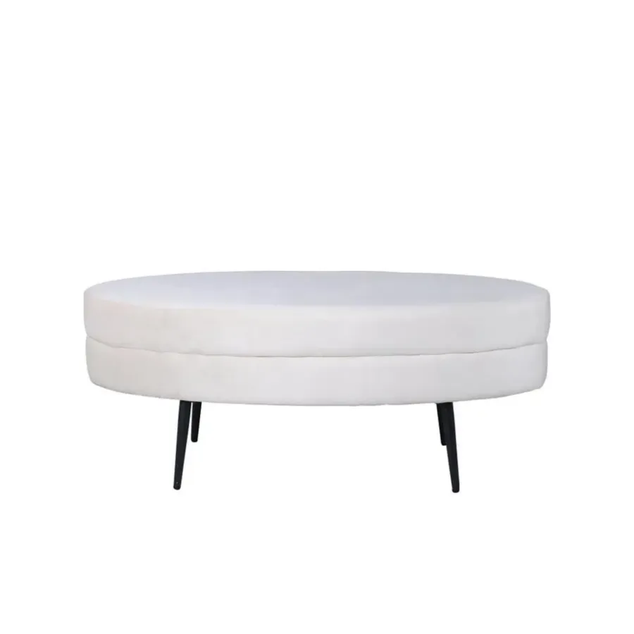 Hockers En Voetenbanken-Svea - Axel hocker - velvet - beige