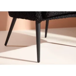 Svea - Bianca fauteuil - teddy - zwart