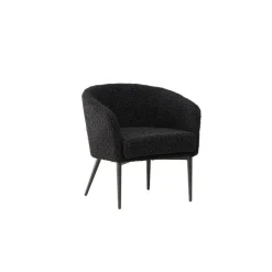 Svea - Bianca fauteuil - teddy - zwart