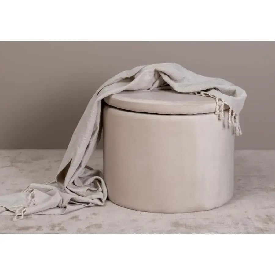 Svea - Blaze poef - velvet - beige