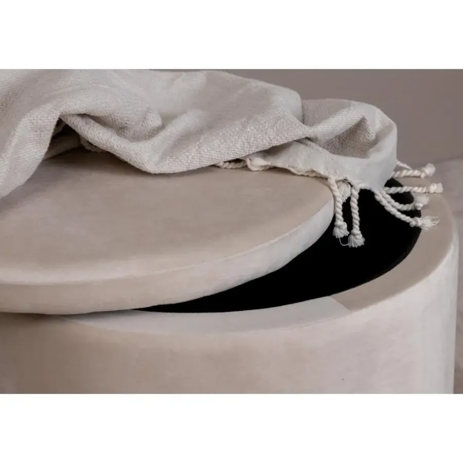 Svea - Blaze poef - velvet - beige