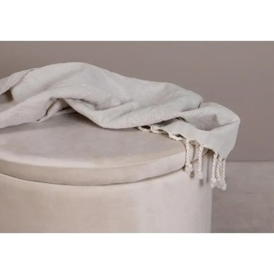 Svea - Blaze poef - velvet - beige