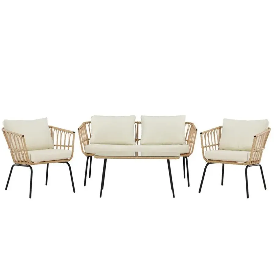Loungesets|Loungesets-Svea - Cem loungeset - naturel - rattan