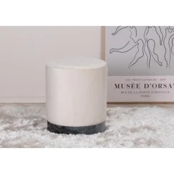 Poefen-Svea - Cleo poef - velvet - beige