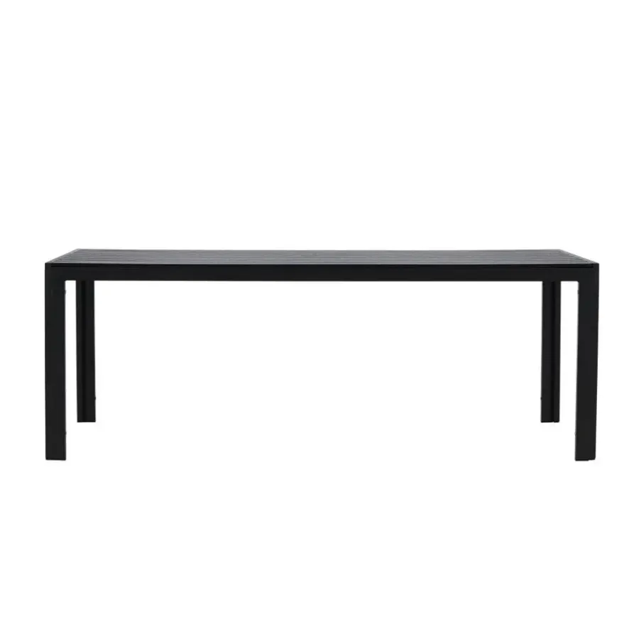 Svea - Farid tuintafel - 205 x 90 x 74 cm - zwart