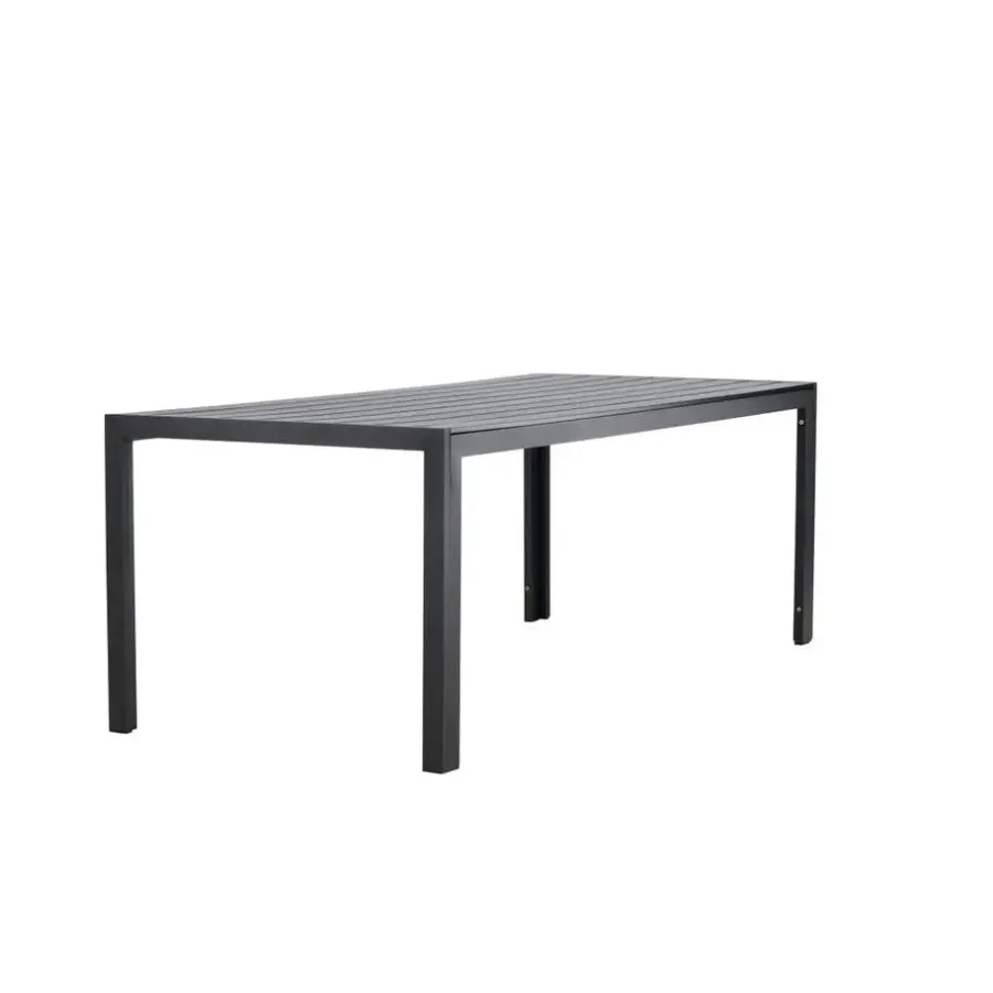 Svea - Farid tuintafel - 205 x 90 x 74 cm - zwart