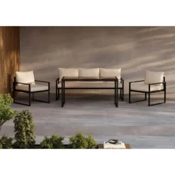 Loungesets-Svea - Fatima loungeset - zwart/beige