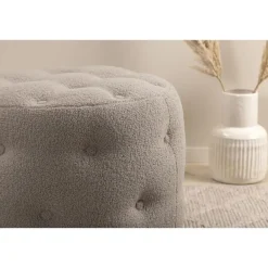 Svea - Juno hocker - teddy - grijs