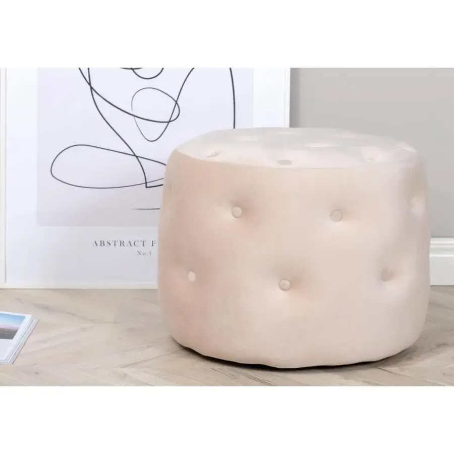 Svea - Juno hocker - velvet - beige