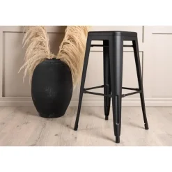 Svea - Metpe barkruk 76 cm - zwart