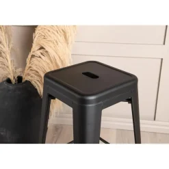 Svea - Metpe barkruk 76 cm - zwart
