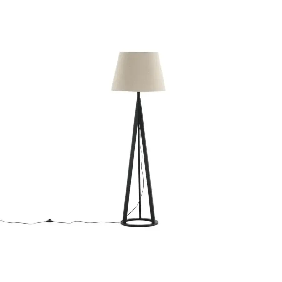 Staande Lampen-Svea - Nala vloerlamp - 160 cm - linnen - zwart