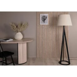 Staande Lampen-Svea - Nala vloerlamp - 160 cm - linnen - zwart