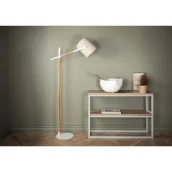 Staande Lampen-Svea - Nico vloerlamp - hout - wit