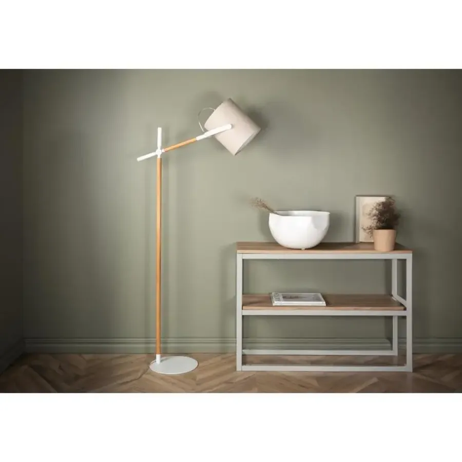 Staande Lampen-Svea - Nico vloerlamp - hout - wit