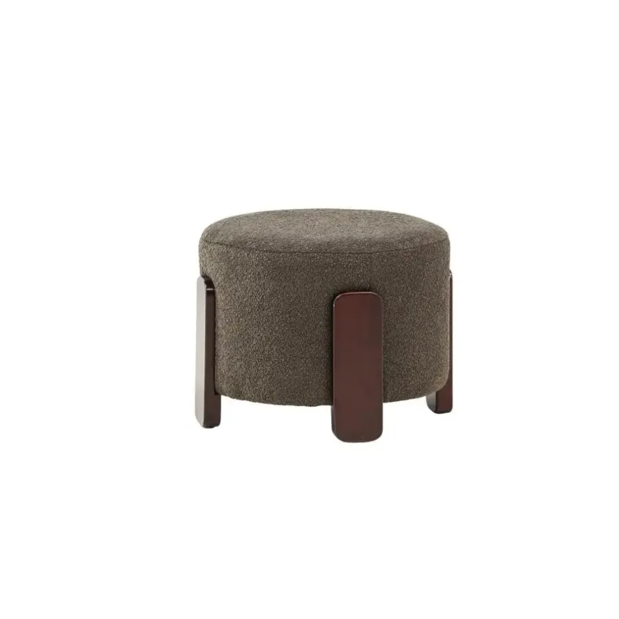 Svea - Nova hocker - boucle - donkergrijs