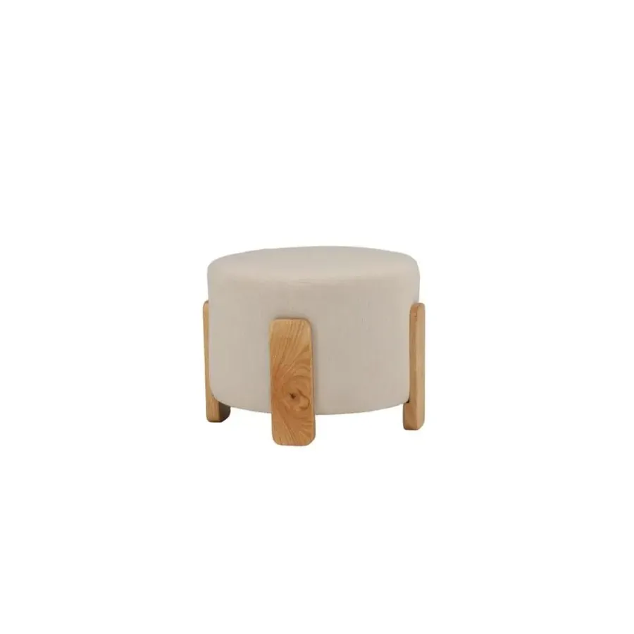 Svea - Nova hocker - boucle - wit