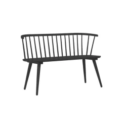 Svea - Rahimi eetkamerbank - 120 cm - zwart