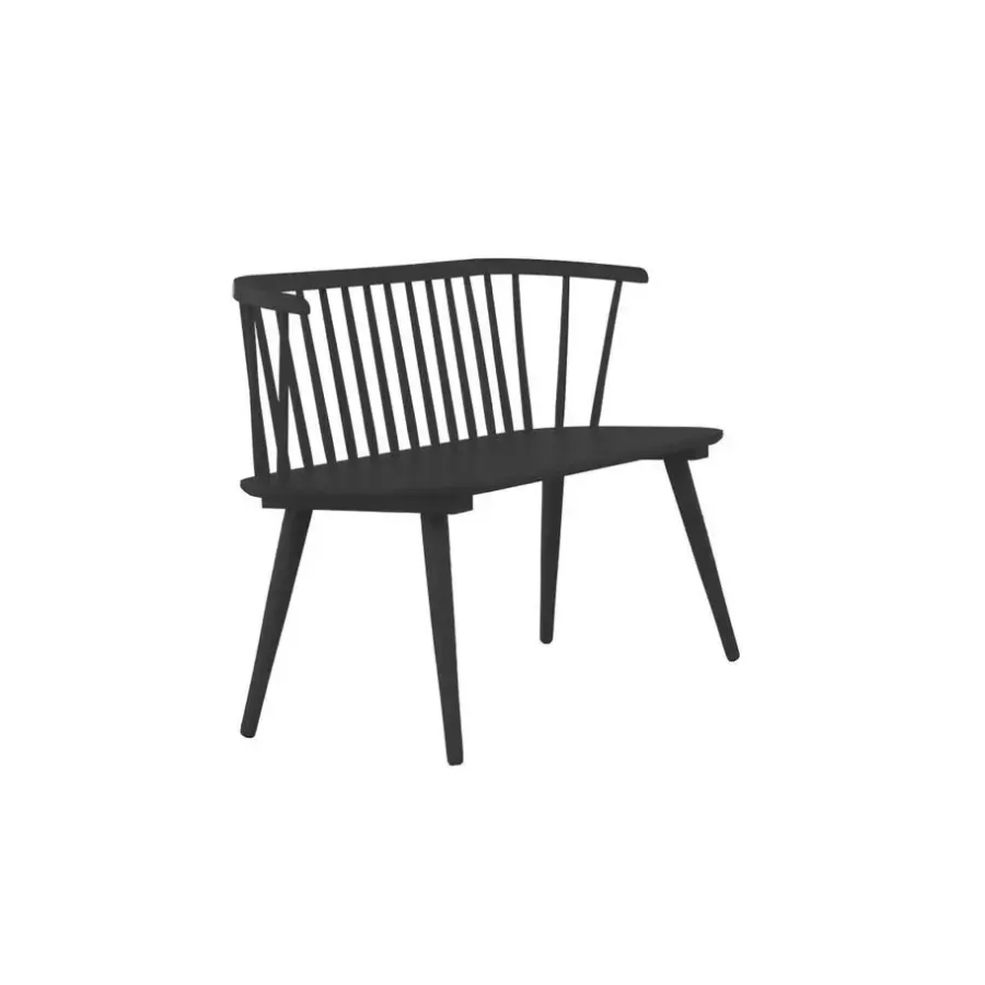 Svea - Rahimi eetkamerbank - 120 cm - zwart