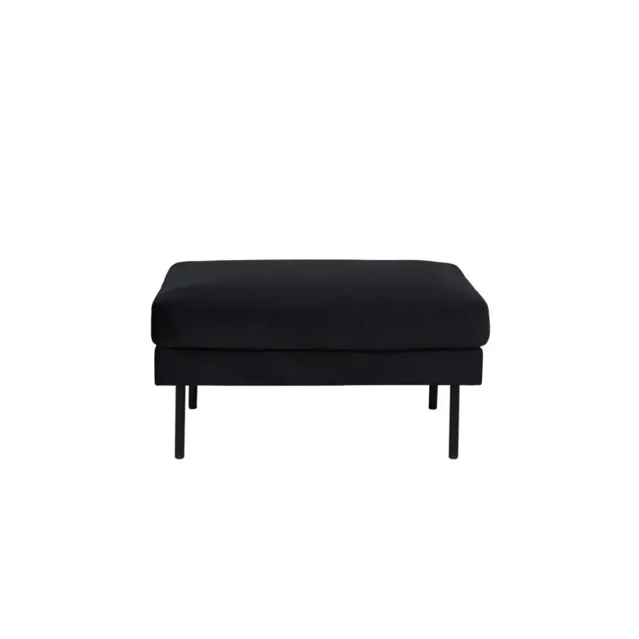 Svea - Rio hocker - velvet - zwart