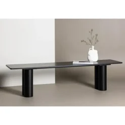 Svea - Rova eetkamerbank - 180 cm - zwart