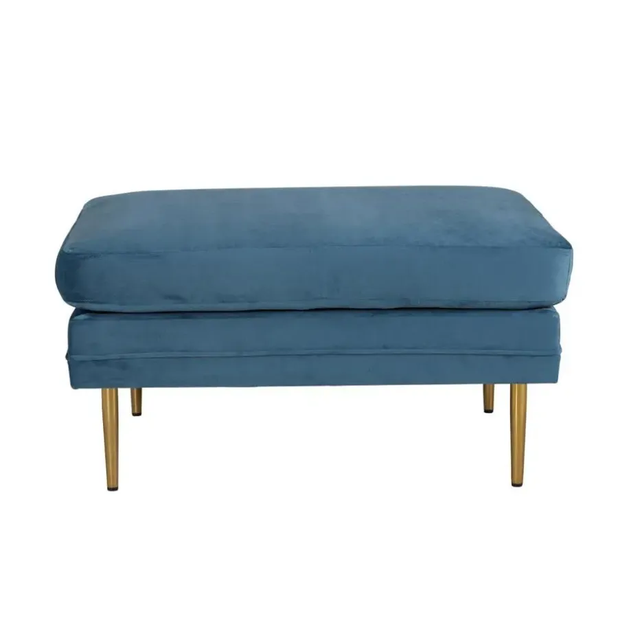 Svea - Tess hocker - velvet - blauw