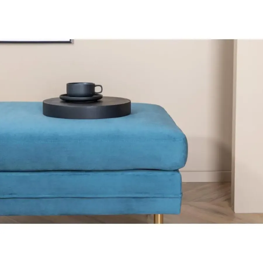 Svea - Tess hocker - velvet - blauw