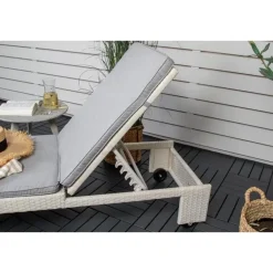 Ligbedden-Svea - Yuri ligbed - wicker - wit/grijs