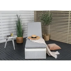 Ligbedden-Svea - Yuri ligbed - wicker - wit/grijs
