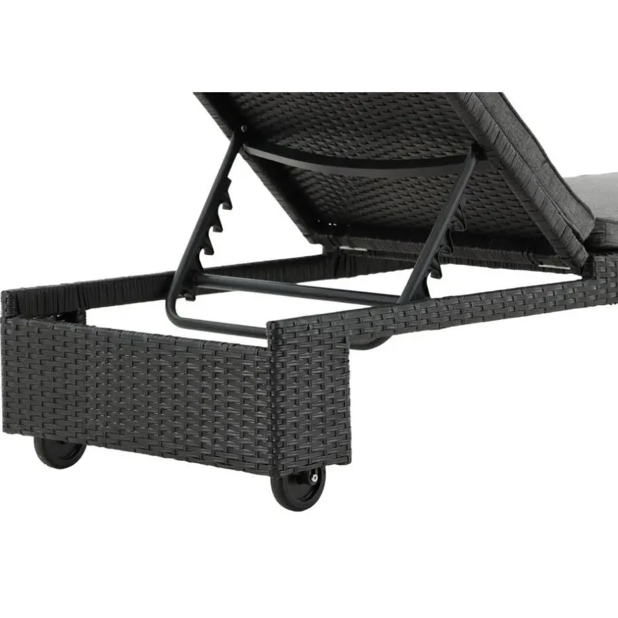 Ligbedden-Svea - Yuri ligbed - wicker - zwart