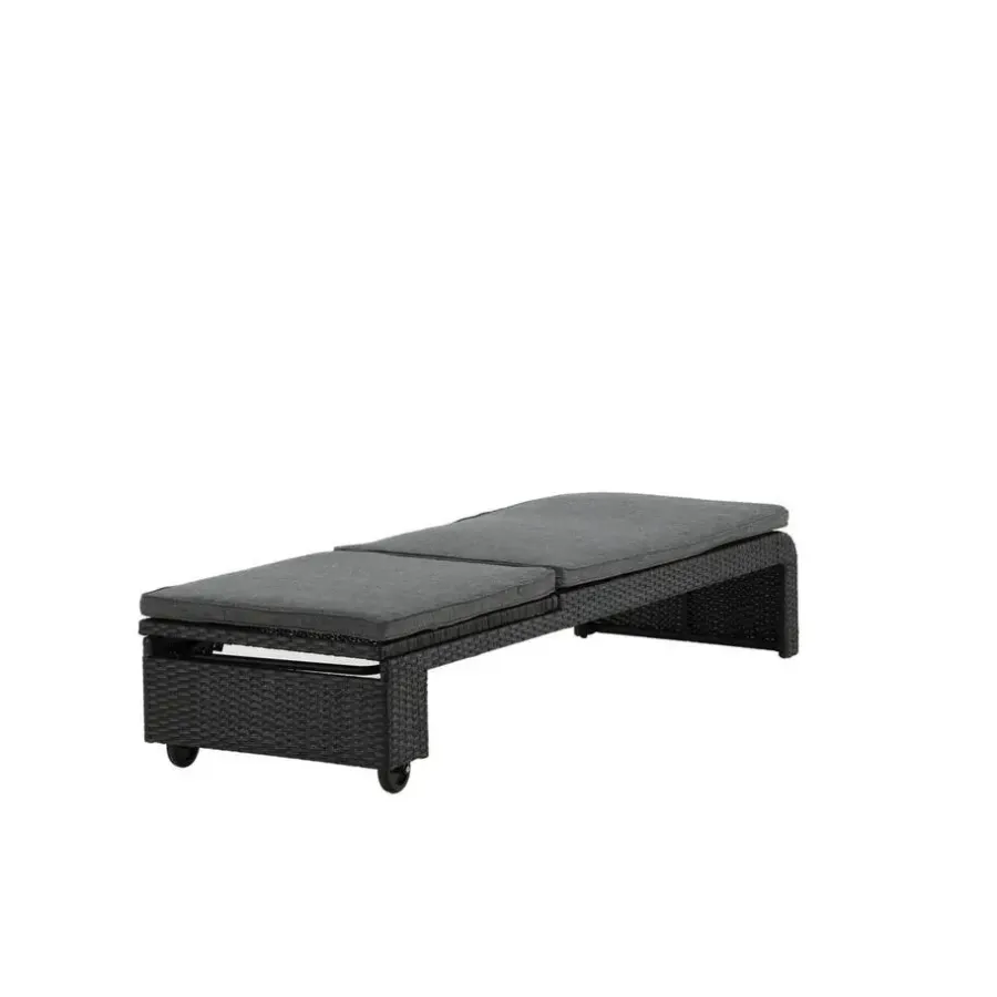 Ligbedden-Svea - Yuri ligbed - wicker - zwart