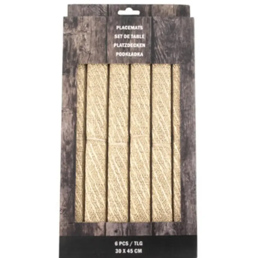 Placemats-Svenska Living Placemats - 6x stuks - polyester - 45 x 30 cm