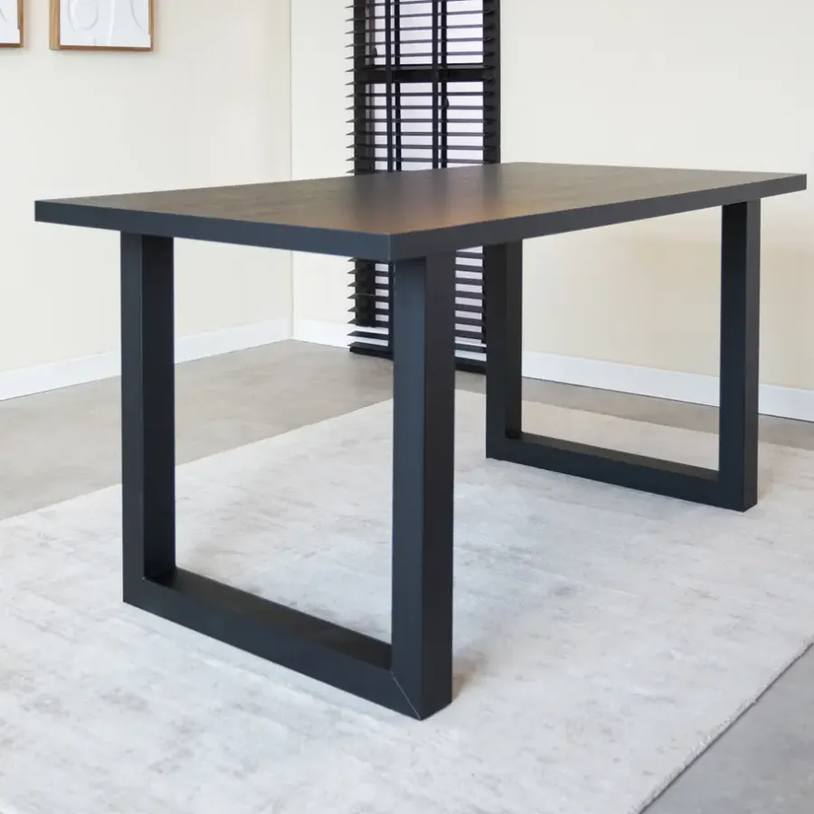 Tafelbladen-Dimehouse Tafelblad Lenzo zwart 190x100 cm - Melamine - Zwart