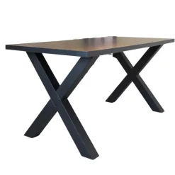 Tafelbladen-Dimehouse Tafelblad Lenzo zwart 190x100 cm - Melamine - Zwart
