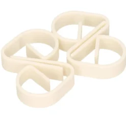 Tuindecoratie-Bellatio Design Tafelkleed - 12st - vastzet klemmen - wit - 5 cm