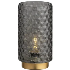 Tafellampen-Leen Bakker Tafellamp Cordoba LED - grijs - 20xØ10,5 cm