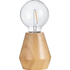Leen Bakker Tafellamp Dwayne LED - naturel - Ø10x12 cm