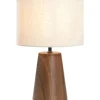 Leen Bakker Tafellamp Finne - bruin metaal - E27 - 37xØ23 cm